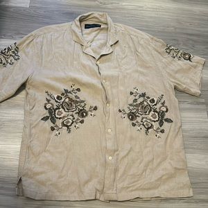 Abercrombie Camp Collar Linen Blend shirt